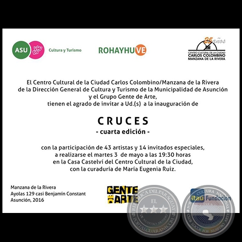 CRUCES Cuarta Edicin - Obra de Marth Rodrguez Alcal - Martes 3 de Mayo de 2016